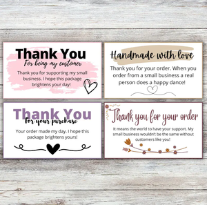 Biglietti <span class=keywords><strong>di</strong></span> Ringraziamento Moderni Personalizzabili per Piccole Imprese, Possibilità <span class=keywords><strong>di</strong></span> Aggiungere il Tuo Logo, Dimensioni Personalizzabili - Product Image 5