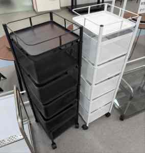 Прочная и устойчивая к ржавчине 5-слойная квадратная стеллажная система для хранения из углеродистой стали для кухни, органайзер для кладовой, вращающиеся полки для фруктов и овощей - Product Image 3