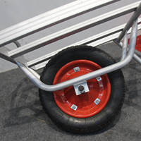 Chariot en aluminium à plateforme personnalisable, 13x3 pouces, roue simple, pneu pneumatique, chariot pour l'agriculture domestique, outils de jardinage, utilisation OEM