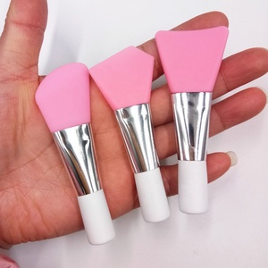 Dụng Cụ Bôi Đầu Mềm Màu Trắng Hồng Nhãn Hiệu Riêng Cọ Mặt Nạ Trang Điểm Mỹ Phẩm Mini Ngắn Cọ Mặt Nạ Silicon Nhỏ 9Cm - Product Image 3