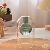 Botol Reed Diffuser Kaca Berlapis Desain Tidak Beraturan Pengharum Ruangan Tanpa Api Dispenser Minyak Wangi Hiasan Meja Vas Grosir Kustom