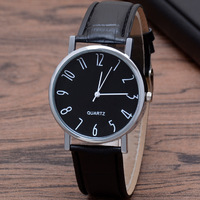 Montres décontractées à bracelet en cuir pour homme, montre à quartz avec verre anti-lumière bleue