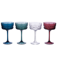 Nouveaux verres à boire de luxe en Tritan et acrylique cristallin, lot de 4, capacité 10 oz, résistants aux chocs et réutilisables