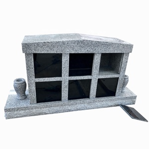 Banc de cendres en granit autoportant, Double niche, conception de pierre tombale, 48 - Product Image 3