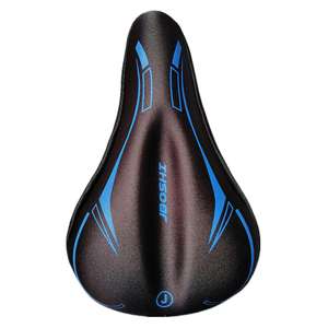Housse de selle de vélo Jbosht rouge et bleue avec coussin en gel alvéolé confortable pour VTT, pour adultes unisexes - Product Image 5