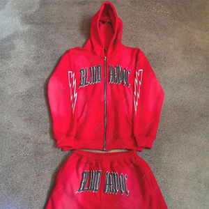 Conjuntos de Shorts de Dos Piezas para Hombre, Transpirables, Casuales, de Verano, de Peso Pesado, con Bordado Lavado al Ácido - Product Image 1