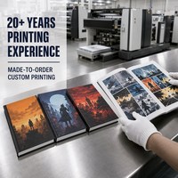 Impression de bandes dessinées personnalisées à couverture rigide pour les éditeurs, reliure parfaite, pages en carton, estampage à chaud, plastification