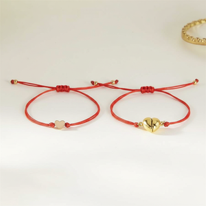 Vendita calda Trending braccialetto di fascino da donna fatto a mano in pelle con pietra a cuore di cristallo all'ingrosso della catena di moda braccialetti - Product Image 2