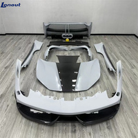 Ferrari 458 için M Tarzı Modifiye Karbon Fiber Kaporta Kiti, Ön ve Arka Tamponlar, Çamurluklar, Yan Marşpiyeller, Motor Kaputu