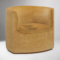 Fauteuil pivotant moderne en tissu bouclé bleu Teddy, confortable, style club, pour la maison, le bureau, la chambre à coucher, l'hôtel
