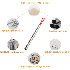 É<span class=keywords><strong>l</strong></span>ément chauffant tubulaire SS321 personnalisable pour extrudeuse de plastique, avec câble de raccordement externe, pour machine de soufflage - Product Image 5