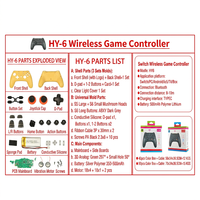 Control Inalámbrico Transparente para Juegos con Turbo y Motor de Vibración para PC, Android, iOS, Teléfono Móvil y TV Box