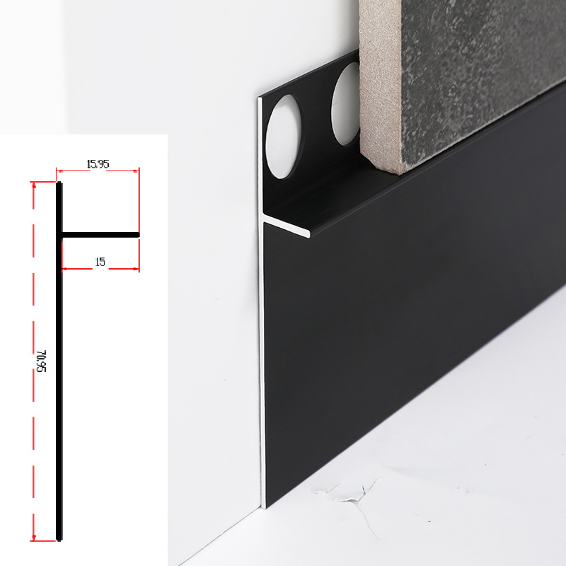 Pannello murale battiscopa 7511-nero opaco