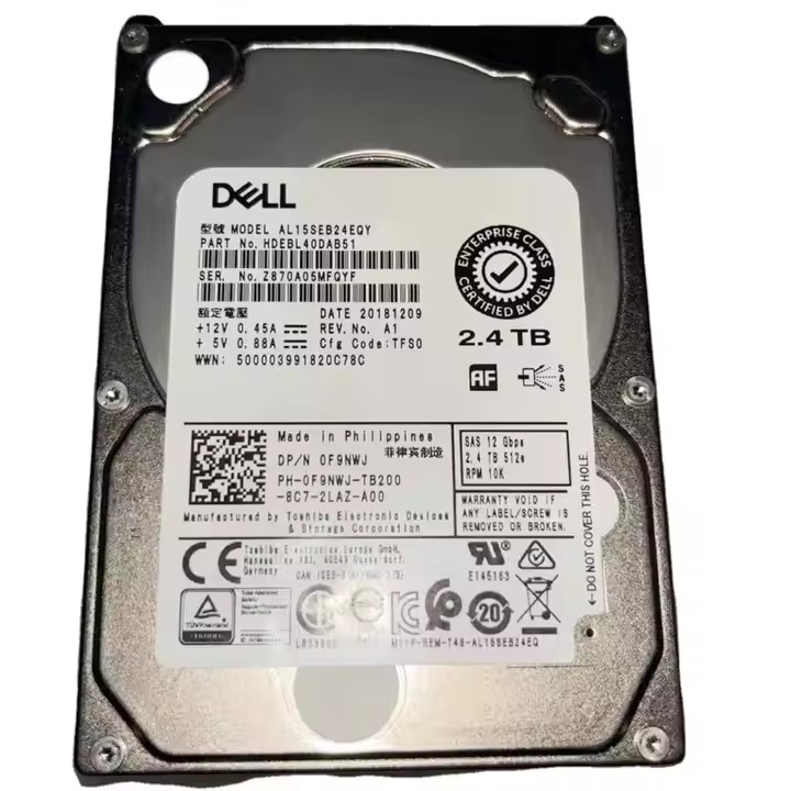 Dells Server 2.4T SAS HDD 10K2.5インチST2400MM0159ハードディスク