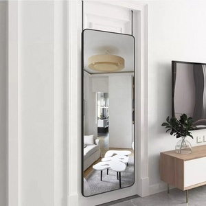 Grand miroir de sol moderne pour la maison Design rectangulaire stable Imagerie ultra et antirouille Cadre en métal Porte en verre Utilisation décorative - Product Image 5