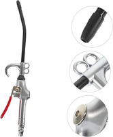 Pistolet à air comprimé KAILUN Automotive à alimentation par gravité, en alliage d'aluminium argenté + noir, haute qualité, réglable, pour usage industriel et automobile