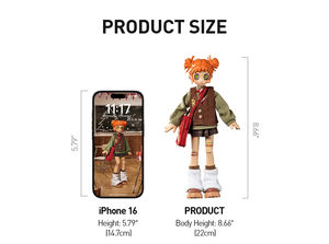 Nouveauté 100% Original POP MART Winter Break Peach <span class=keywords><strong>Riot</strong></span> OOTD Series 1/8 22cm Figurine d'<span class=keywords><strong>action</strong></span> Cadeau de Noël Boîte mystère - Product Image 4