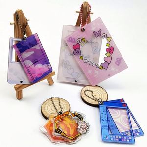 NO MOQ <b>Custom</b> Any logo Pattern Acrylic Photocard Holder Keyrings Plastic Photo Frame <b>Keychain</b> - Product Image 1