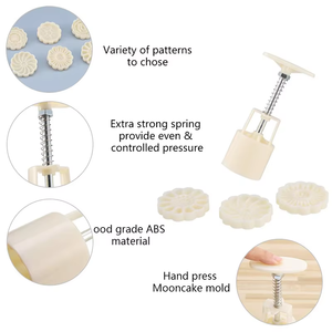 <span class=keywords><strong>Moule</strong></span> à gâteau de lune en forme de fleur, 6 styles, 50g, <span class=keywords><strong>moule</strong></span> à gâteau de lune en fondant à pression manuelle DIY - Product Image 5