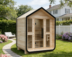 Sauna competitiva maravillosa para 2 personas, estufa de leña eléctrica, sauna exterior tipo cubo, estufa de leña. - Product Image 6