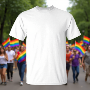 T-shirt Non Binary Lgbtq Pride unisex bianca a maniche corte per l'uguaglianza e l'inclusione - Product Image 3