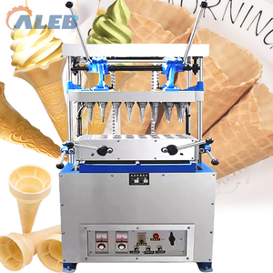 Macchina per Coni Gelato a 4 Teste in Acciaio Inox, Produttore di Coni di <span class=keywords><strong>Zucchero</strong></span> per Snack Bar e Negozi di Bevande - Product Image 1