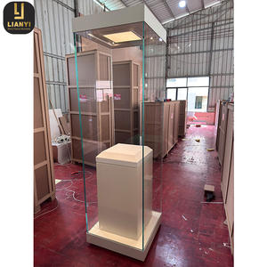 LY Custom Jewelry And Museum Island Display Cabinet Low-reflection <b>Laminated</b> <b>Glass</b> Cultural Relic Antique Exhibition Showcase - Product Image 2