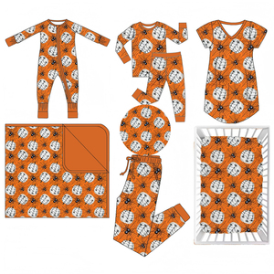 Fabricante Bamboo Custom Halloween Outono Design Meninas Sleepwears Macio One Piece Bebê Pijama Romper com Punhos Dobráveis - Product Image 2