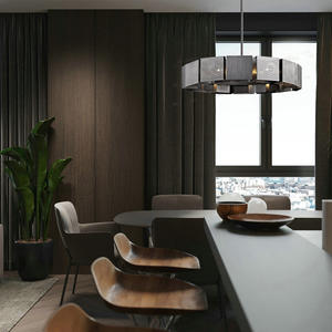 โคมไฟระย้าดีไซน์เนอร์สุดหรู สไตล์มินิมอลหลังสมัยใหม่ สำหรับห้องนั่งเล่น ห้องรับประทานอาหาร ห้องนอน โครงโลหะสีดำ สร้างสรรค์ สวยงาม เหมาะสำหรับตกแต่งบ้าน - Product Image 1