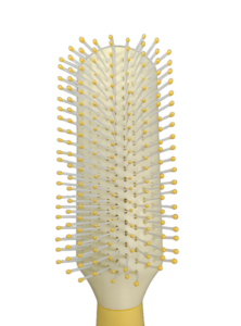 Pettine antistatico per capelli gialli con ciondolo a forma di cartone animato, strumento per lo styling e lo sfogliamento dei capelli per donne/ragazze, impugnatura ergonomica - Product Image 3