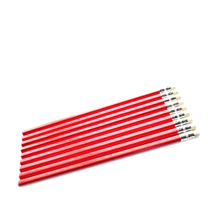 عرض ترويجي بالجملة قلم رسم خشبي 7.5 بوصة حسب الطلب أحمر 2B قلم رسم مع ممحاة - Product Image 4