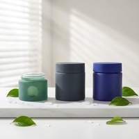 Vente en gros de pots en verre transparents mats noirs résistants aux enfants, personnalisés, de 1 oz, 2 oz, 3 oz, 4 oz, pour l'emballage de fleurs, avec bouchon à vis