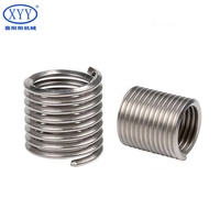 Fixations filetées en fil d'acier inoxydable, inserts filetés sans queue pour applications industrielles de visserie