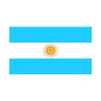 Drapeau national argentin de haute qualité, promotionnel, extérieur, taille personnalisée, 100% polyester, 3*5 pieds