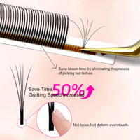 Abonnie 5D Flowering Lash Trays C CC D DD Curl Wet Lash Extension Supplies 0.07mm Easy Fan Flower Fairy Individual Lashes