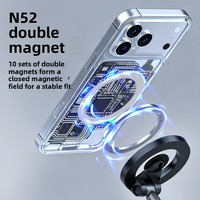 Penyangga Ponsel Mobil Magnetik Vakum Adsorpsi Lipat dengan Suction Cup untuk Dashboard, Kaca, dan Meja