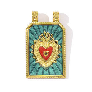 Ciondolo per Collana da Donna in Acciaio Inossidabile Lucidato di Alta Qualità con Smalto, Charm Fai-da-Te a Tema Tarocchi, Gioiello Aquila - Product Image 3