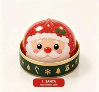 Boîte de jouets Squishy en forme de boulettes de Noël, 6 styles festifs en TPR à rebond lent, jouet anti-stress, boîte de présentation pour comptoir