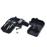 Prise électrique C13 C14 AC250V 10A 3 prises ABS+Cuivre Adaptateur mâle-femelle coudé à 90 degrés Connecteurs de prise Noir