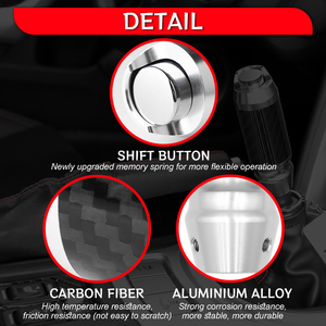 10cm Carbon Fiber <b>Gear</b> Shift <b>Knob</b> Manual Transmission Aluminum Automatic <b>Gear</b> Shift <b>Knob</b> Lever Head Car Accessories - Product Image 4