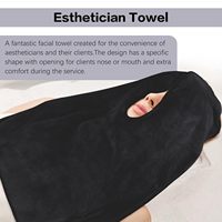 Serviette de massage pour spa, serviette de bain, serviette de beauté pour salon, traitement cosmétique, serviettes en microfibre en forme de U pour le démaquillage, prix d'usine