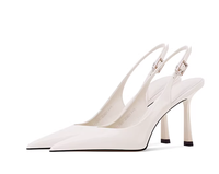 Sandales à talons hauts pour femmes, à bout pointu, avec bride à boucle, chaussures habillées tendance