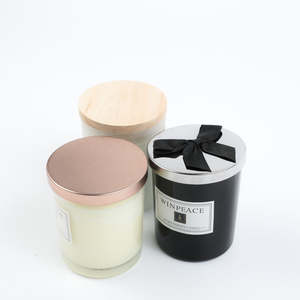 Frascos de vidrio de boca ancha, velas al por mayor, Juego de 3 paquetes, velas de cera de soja de lujo <span class=keywords><strong>Yankee</strong></span>, pequeñas velas perfumadas personalizadas con tapa - Product Image 2