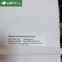 Tissu extensible bidirectionnel en tricot warpknit 230 g/m² pour mur d'images de stand d'exposition