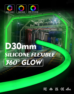 Neon ánh sáng <span class=keywords><strong>RGB</strong></span> Strip ngoài trời chiếu sáng 50 Meter Neon Flex 3 màu sắc 12V linh hoạt đèn neon 360 độ <span class=keywords><strong>LED</strong></span> Strip ánh sáng - Product Image 4