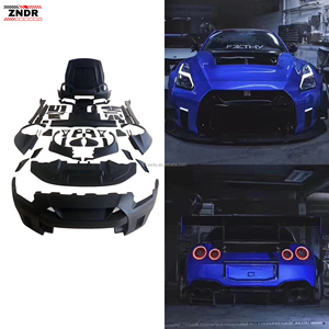ชุดแต่งรอบคันรุ่นที่ 2 สำหรับ GTR สไตล์ LB คาร์บอนไฟเบอร์ กันชน สเกิร์ตข้าง ซุ้มล้อ ฝากระโปรง สปอยเลอร์ แบบติดตั้งด้วยสกรู อัพเกรด - Product Image 1