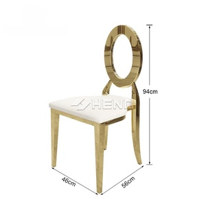 Sillas <span class=keywords><strong>de</strong></span> Comedor Redondas <span class=keywords><strong>de</strong></span> Acero Inoxidable Doradas para <span class=keywords><strong>Alquiler</strong></span>, <span class=keywords><strong>en</strong></span> Oro Rosa o Oro Latón, para Bodas y Fiestas - Product Image 2