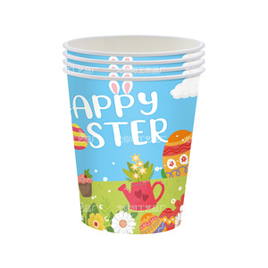 <b>Easter</b> Party Decoration Tablecloth Bunny Paper Plate <b>Cup</b> Napkin Cutlery Set Disposable Cartoon Style Party Supplies Kit - Product Image 5
