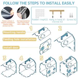 حاوية عنكبوت أكريليك شفافة ممتازة للقفز من جميع النواحي سهلة التجميع ، أردية ، زواحف تارانتولاس ، خزان حشرات الزواحف - Product Image 4