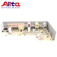 ALITA Mignonne Maisonnette d'École pour Enfants, Jeu de Rôle Intérieur Amusant, Taille Personnalisée, Capacité 200 Personnes, Tuyaux Galvanisés, Contreplaqué, Mousse